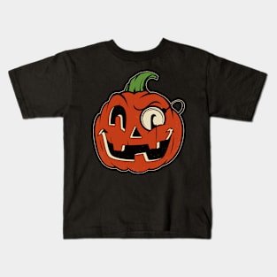 Retro Halloween Pumpkin Kids T-Shirt